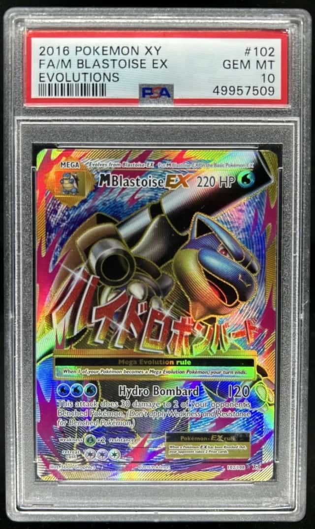 2016 Pokemon XY Evolutions M Blastoise EX #102/108 PSA 10 GEM MINT