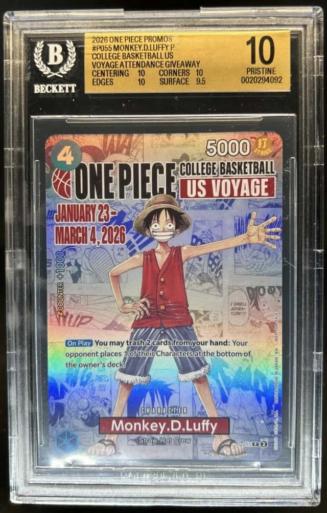 2024 One Piece The Best Monkey D. Luffy Promo #P-055 BGS 10 PRISTINE