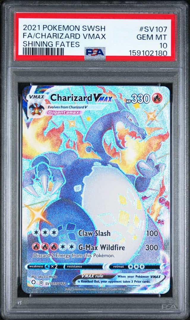 2021 Pokemon SWSH Shining Fates Shiny Vault Full Art Charizard VMAX #SV107 PSA 10 GEM MINT