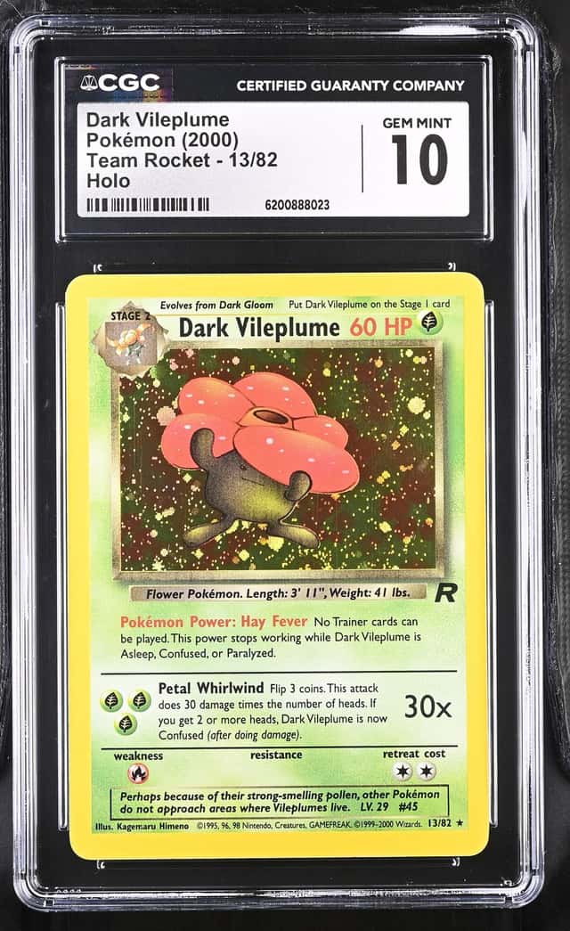 2000 Pokemon Team Rocket Holo Dark Vileplume #13 CGC 10 GEM MINT