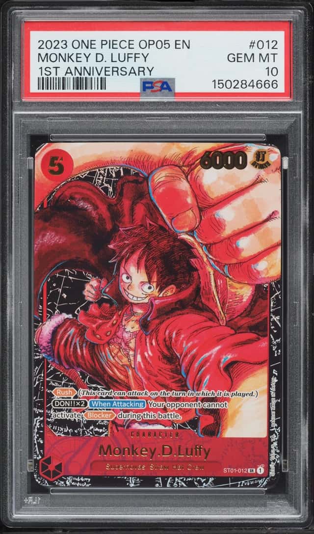2023 One Piece Awakening Of The New Era 1st Anniversary SR Monkey D. Luffy #ST01-012 PSA 10 GEM