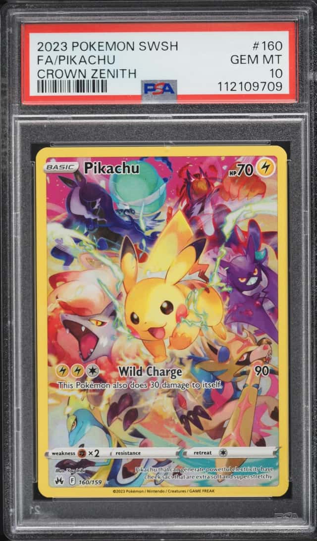 2023 Pokemon Sword & Shield Crown Zenith SEC Pikachu #160 PSA 10 GEM MINT