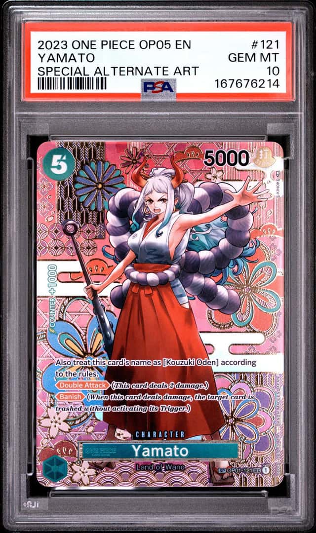 2023 ONE PIECE OP05-AWAKENING OF THE NEW ERA SPECIAL ALTERNATE ART YAMATO PSA 10