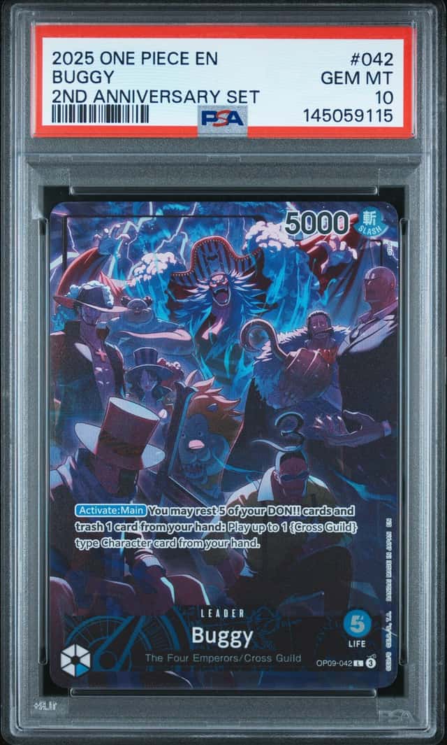 2024 One Piece 2nd Anniversary Buggy Leader #OP09-042 PSA 10 GEM MINT (15)