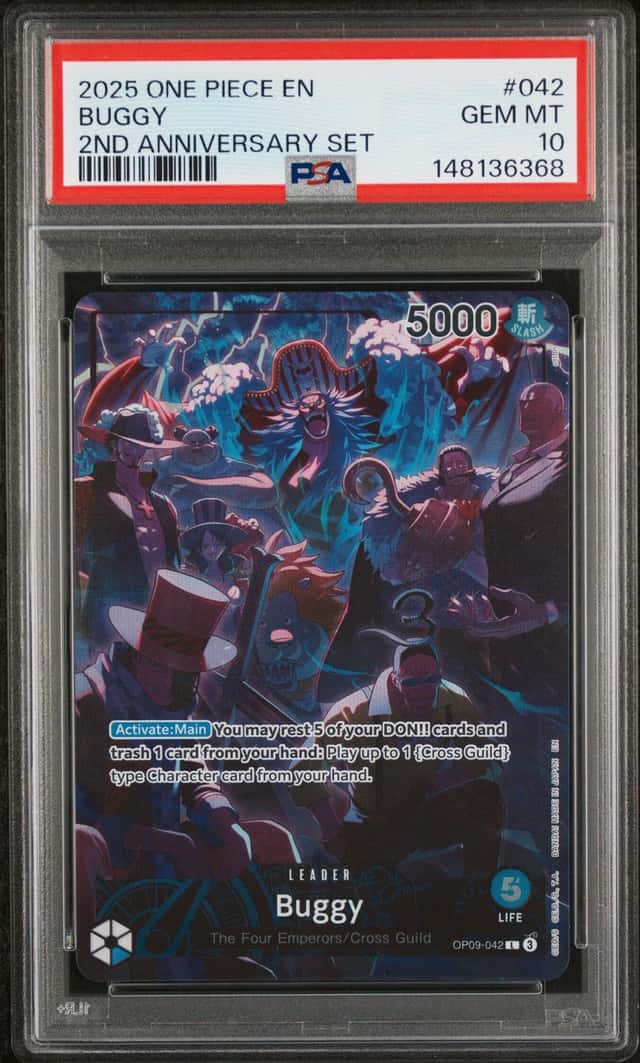 2025 One Piece Buggy 2nd Anniversary #OP09-042 PSA 10 GEM MINT