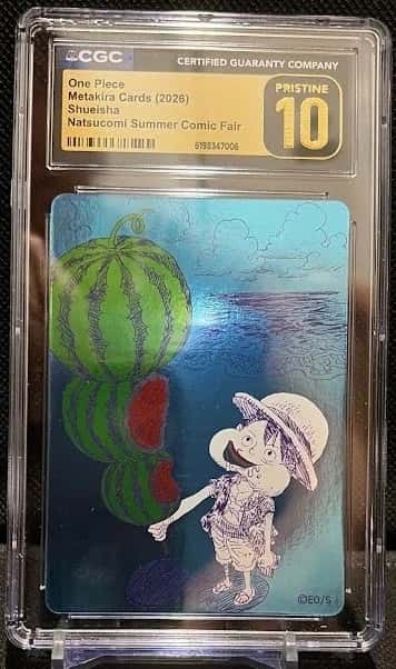 CGC Pristine 10 ONE PIECE Watermelon Luffy Promo NATSUCOMI 2026 MetaKira Foil 2