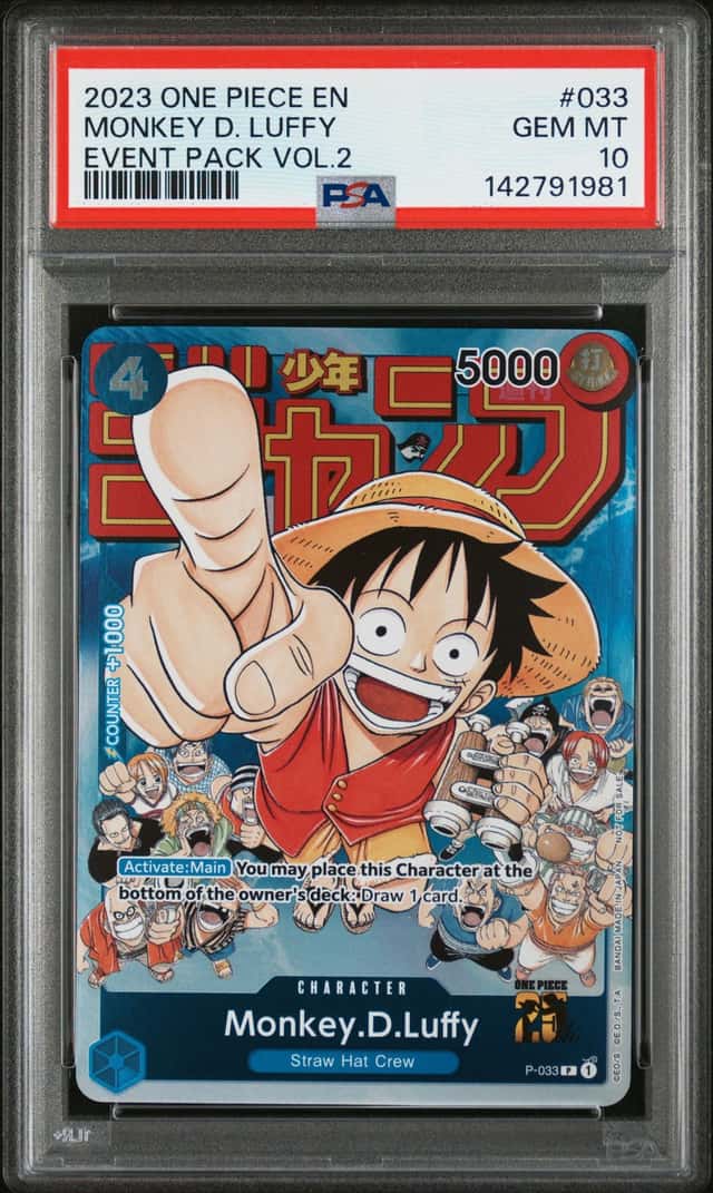 2023 One Piece EN Monkey D Luffy Event Pack Vol 2 #033 PSA 10 GEM MINT