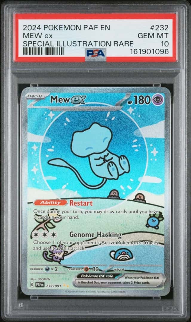 2024 POKEMON PAF EN-PALDEAN FATES SPECIAL ILLUSTRATION RARE #232 MEW EX PSA 10