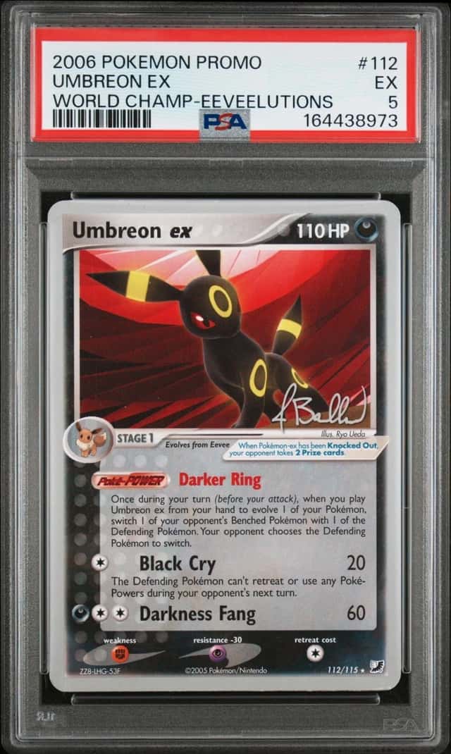 2006 POKEMON WORLD CHAMPIONSHIPS PROMO EEVEELUTIONS #112 UMBREON EX PSA 5