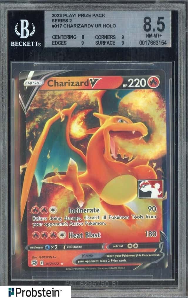 2023 Pokemon Play! Prize Pack Series 2 #017 Charizard UR Holo BGS 8.5 NM-MT+