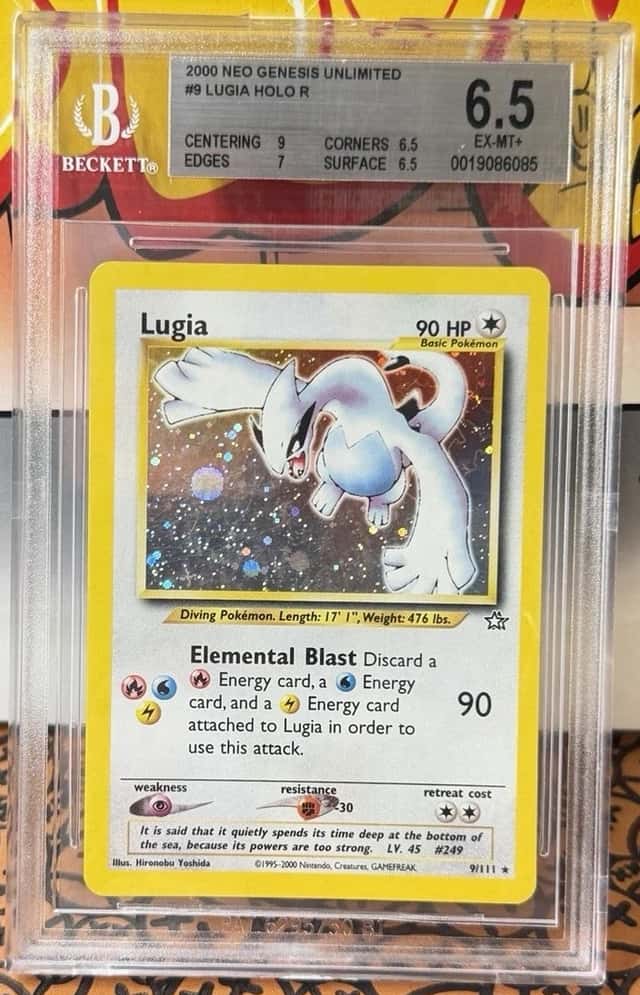 2000 Pokémon Neo Genesis Lugia #9/111 Holo BGS 6.5 EX-MT+ Beckett w/ Subgrades