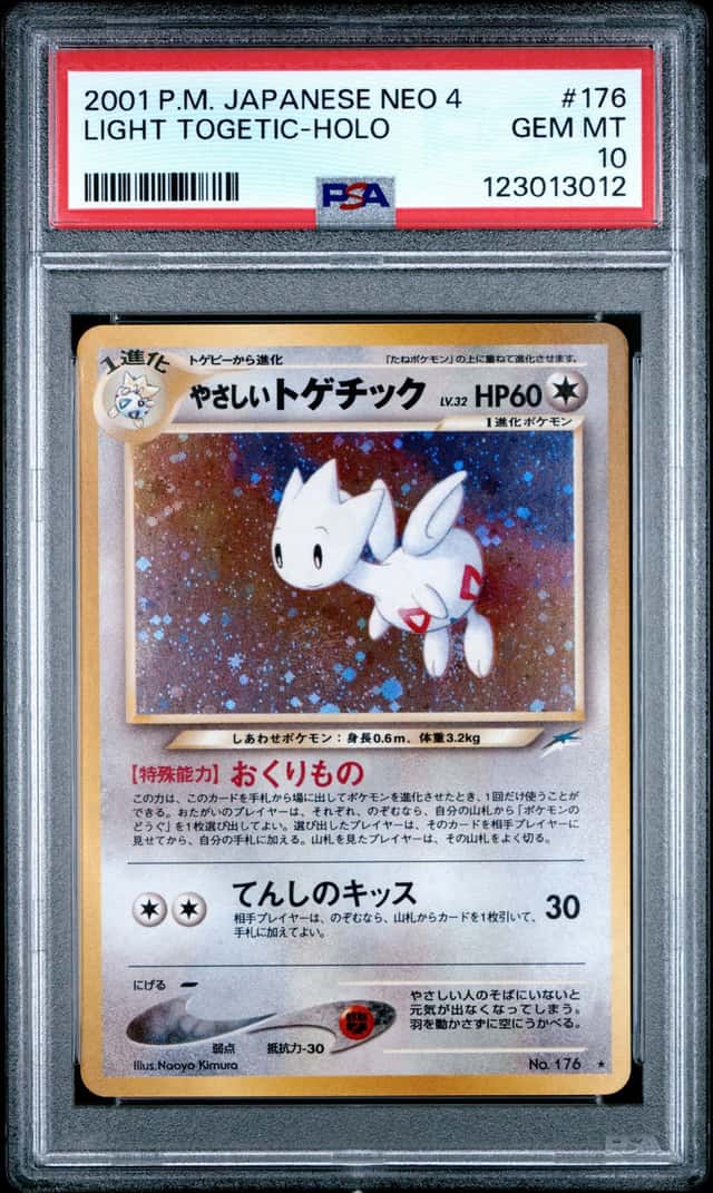 2001 Pokemon Japanese Neo 4 Light Togetic Holo #176 PSA 10 Gem Mint