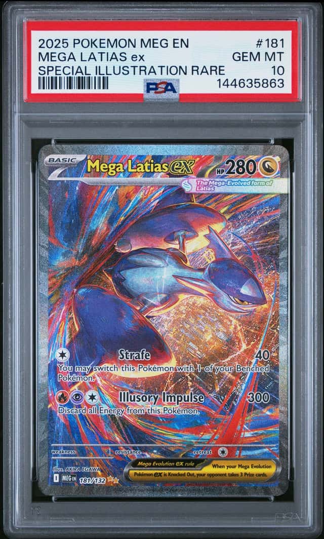 PSA 10 Mega Latias ex 181/132 ME01 Mega Evolution SIR Holo English 2025