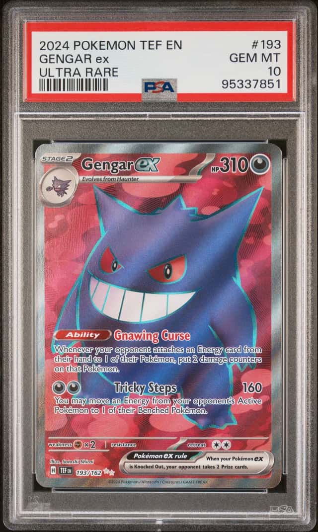 2024 Pokemon Temporal Forces Gengar ex #193/162 PSA 10 GEM MINT