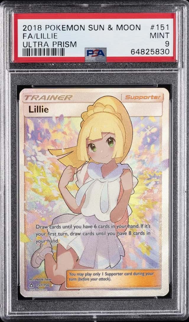 2018 POKEMON SUN & MOON ULTRA PRISM #151 FULL ART/LILLIE PSA 9
