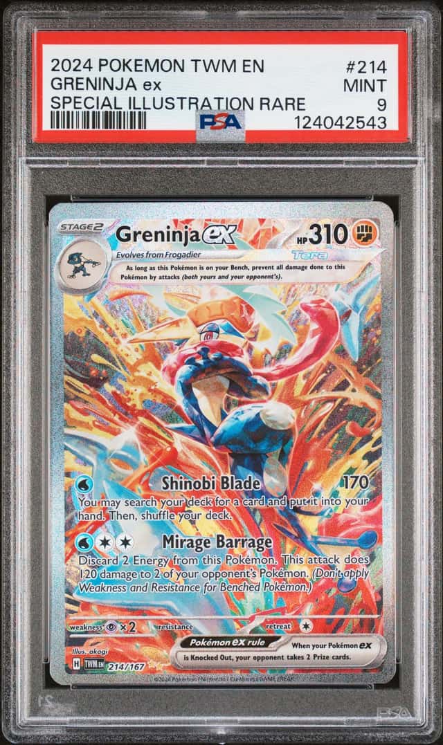 2024 Pokemon Twilight Masquerade Greninja ex #214/167 PSA 9