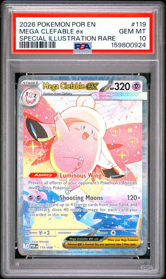 2026 POKEMON PERFECT ORDER SPECIAL ILLUSTRATION RARE MEGA CLEFABLE EX PSA 10