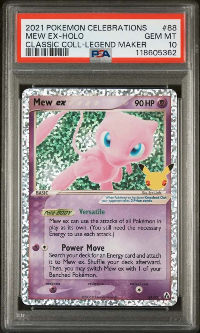 Pokemon Mew ex Holo Celebrations Classic Coll. 88 PSA 10 Gem Mint