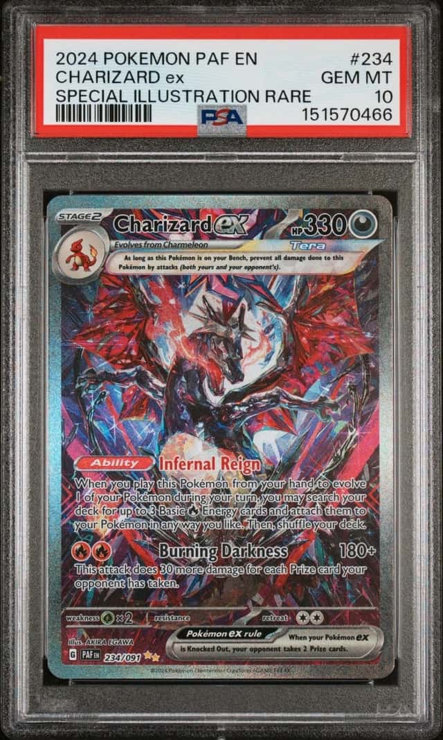 Pokemon Charizard ex Paldean Fates 234/091 Special Illustration Rare PSA 10