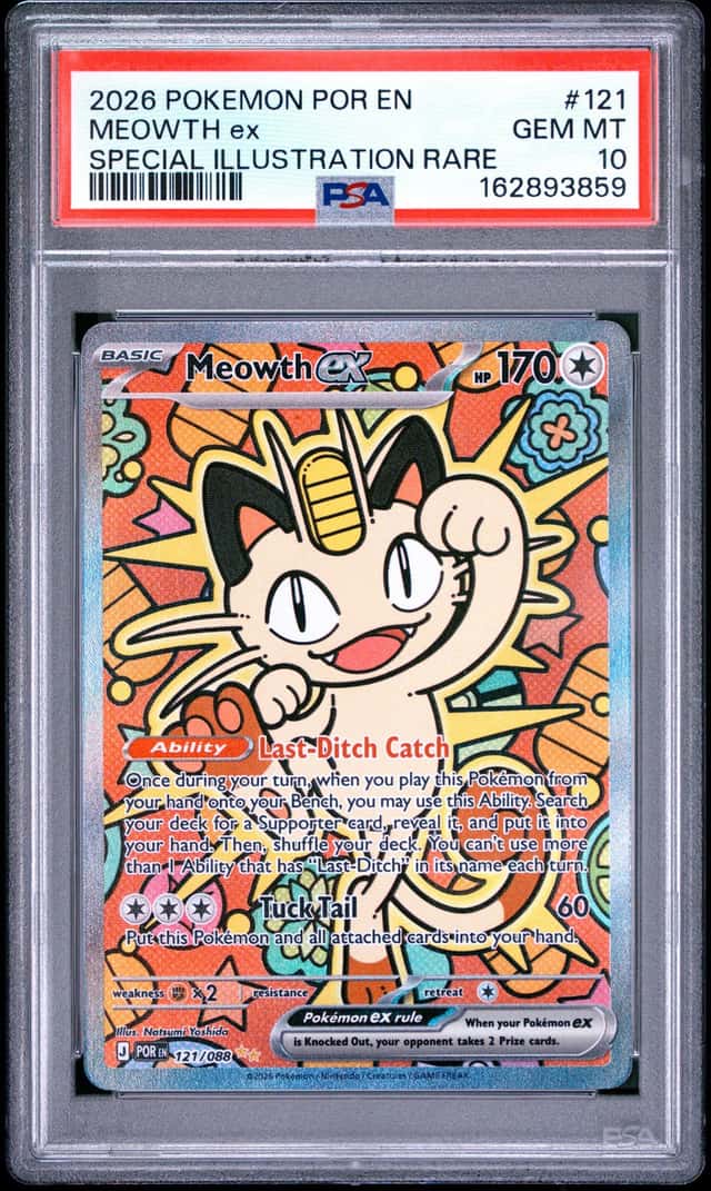 Pokemon Meowth ex Perfect Order 121 Special Illustration Rare PSA 10 Gem Mint