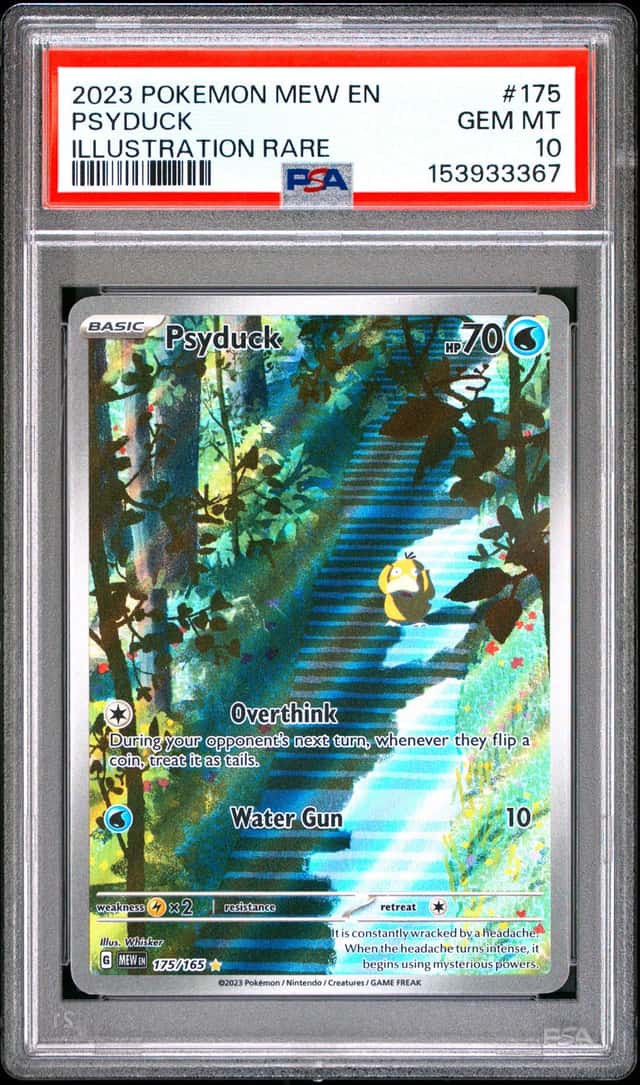 2023 POKEMON MEW EN-151 ILLUSTRATION RARE #175 PSYDUCK PSA 10