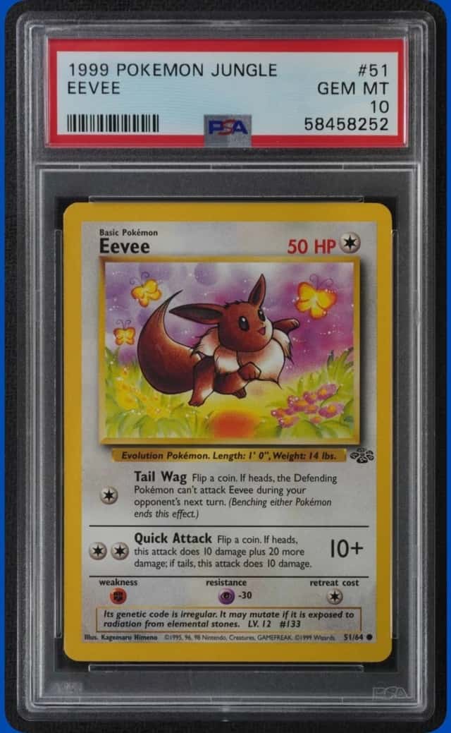 1999 POKEMON JUNGLE #51/64 EEVEE PSA 10