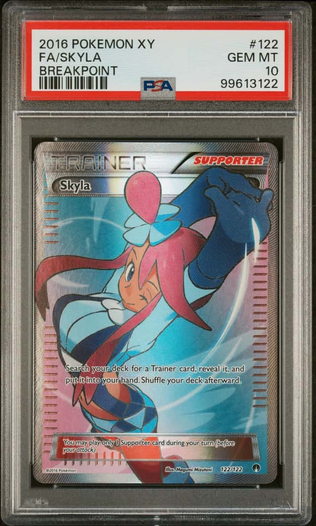 2016 POKEMON XY BREAKPOINT #122/122 SKYLA FULL ART ULTRA RARE PSA 10