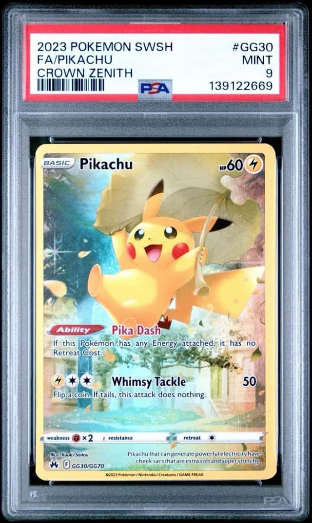 Pikachu #GG30 PSA 9 Mint Holo Crown Zenith Pokemon Card 🔥⚡️
