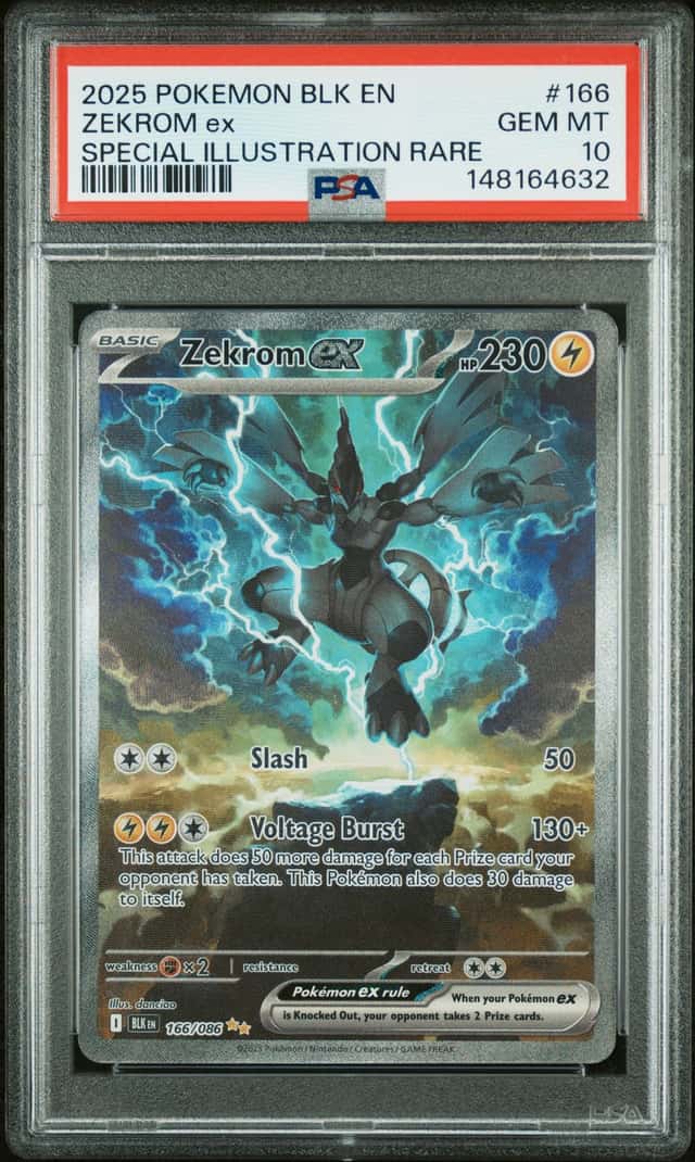 Zekrom ex #166/086 - 2025 Pokemon Black Bolt - Gem MINT PSA 10