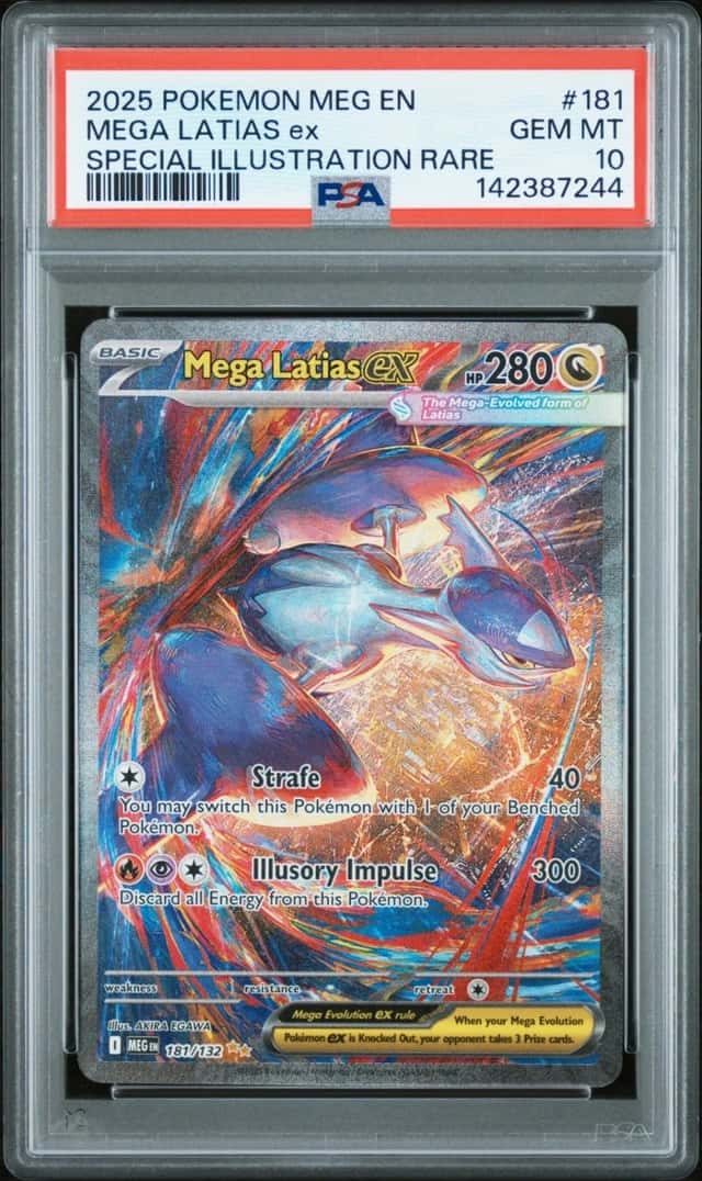 POKEMON MEGA LATIAS ex 2025 MEG EN-MEGA EVOL #181 SP ILLUS RARE PSA 10