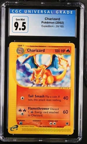Pokémon Charizard 2002 Expedition 39/165 CGC 9.5 Old Label