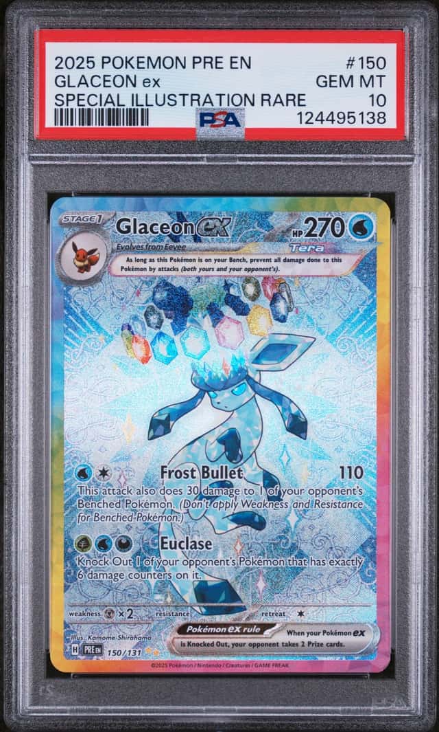2025 Pokemon PRE EN #150 Glaceon ex Special Illustration Rare PSA 10 GEM MT
