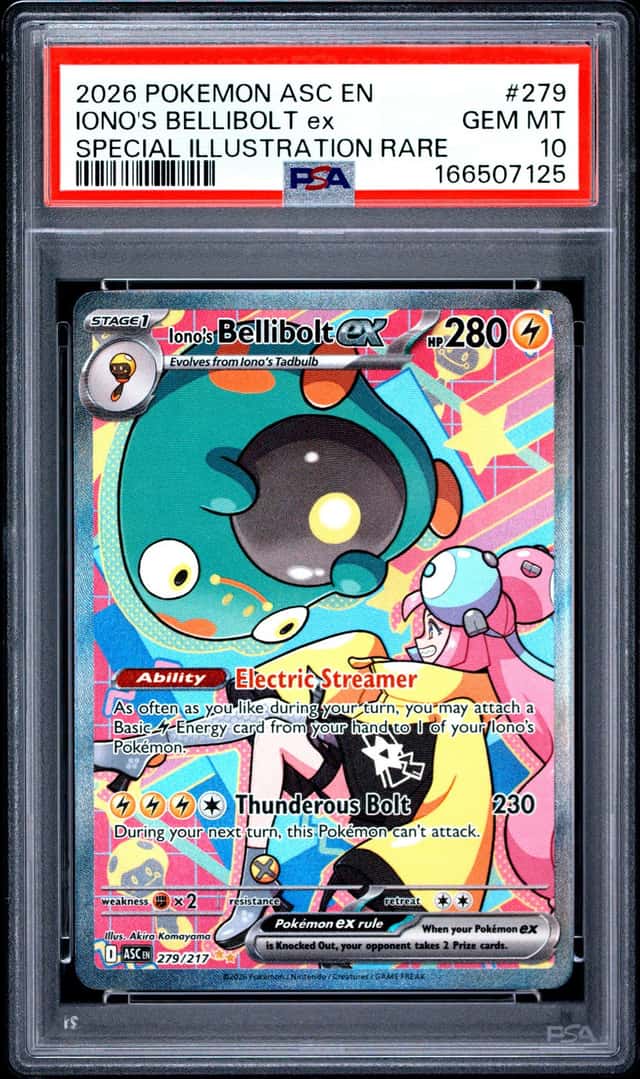 2026 POKEMON ASCENDED HEROES SPECIAL ILLUSTRATION IONO'S BELLIBOLT EX PSA 10