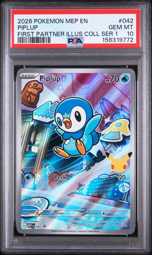 2026 POKEMON MEP EN-ME BLACK STAR PROMO #042 PIPLUP PSA 10