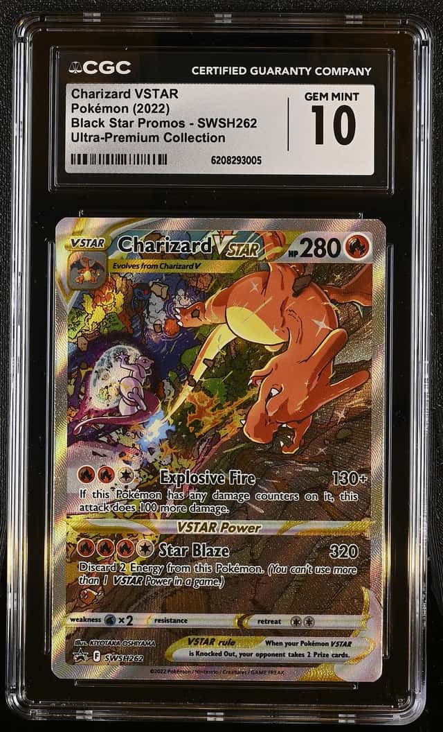 CHARIZARD 2022 POKEMON BLACK STAR PROMOS SWSH262 PROMO FULL ART CGC 10 Q7285