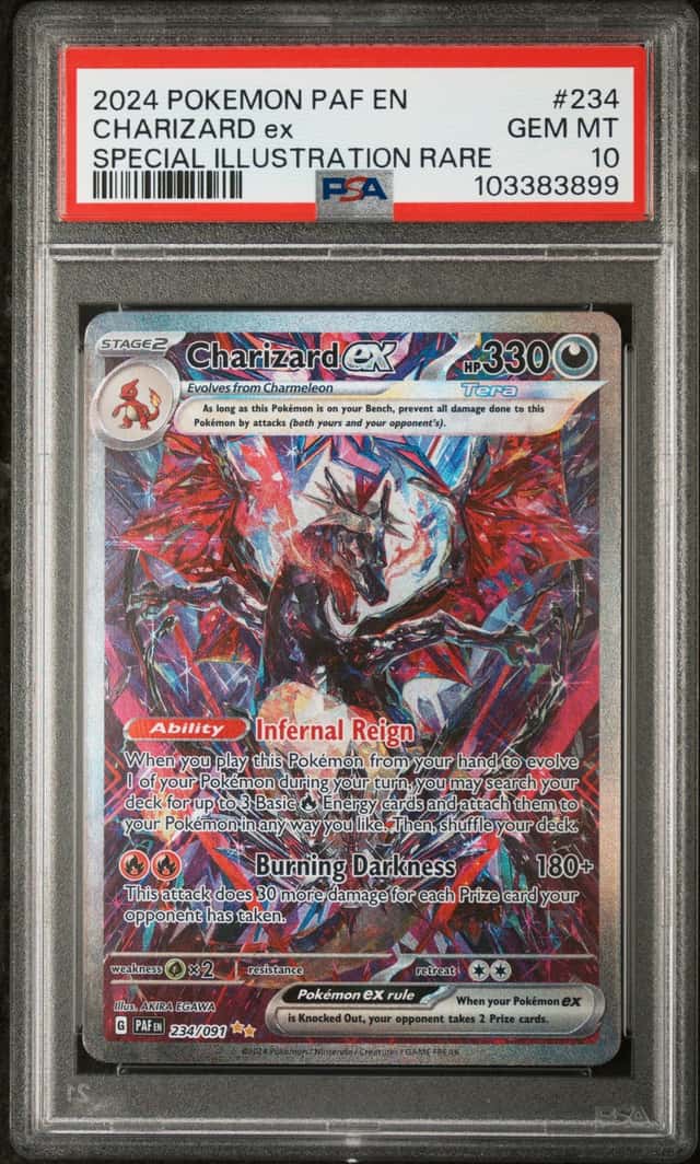 2024 Pokemon Paldean Fates Charizard ex #234/091 SIR PSA 10
