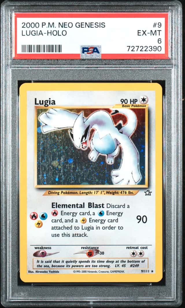 Pokémon TCG Lugia Neo Genesis Holo Rare #9/111 PSA 6 EN 2000 HP 90