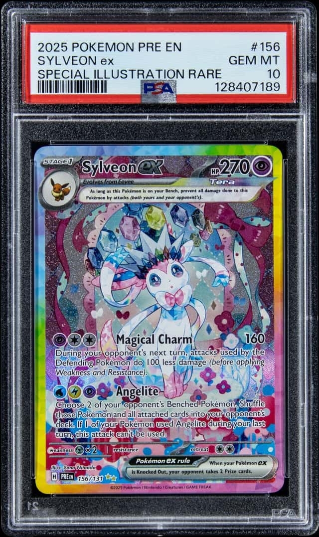 2025 Pokemon Prismatic Evolutions Special Illustration Rare #156 Sylveon ex - PSA GEM MT 10