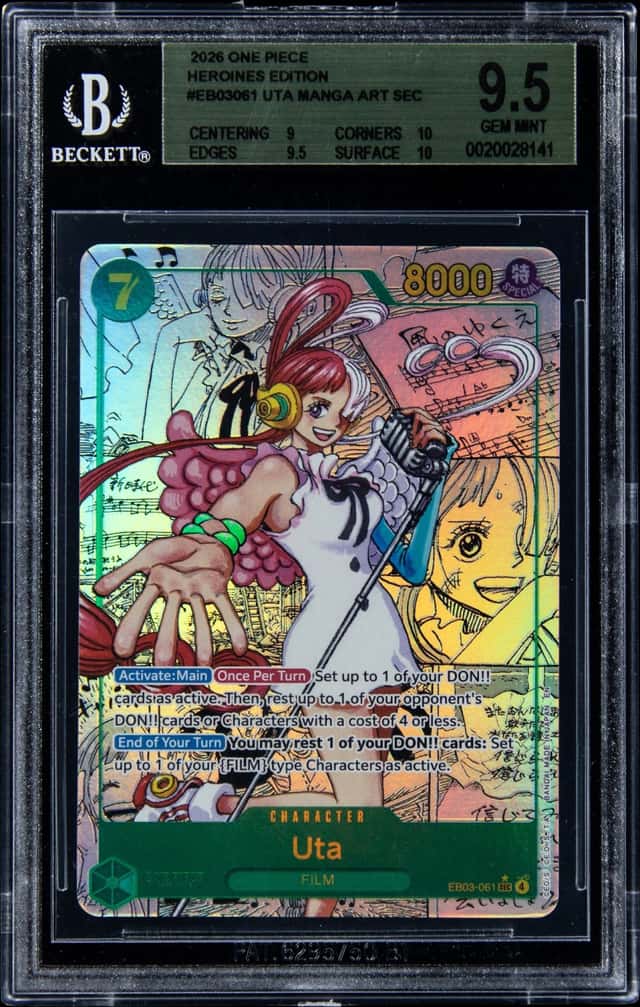 2026 One Piece Heroines Edition Manga Art Secret #EB03-061 Uta - BGS GEM MINT 9.5