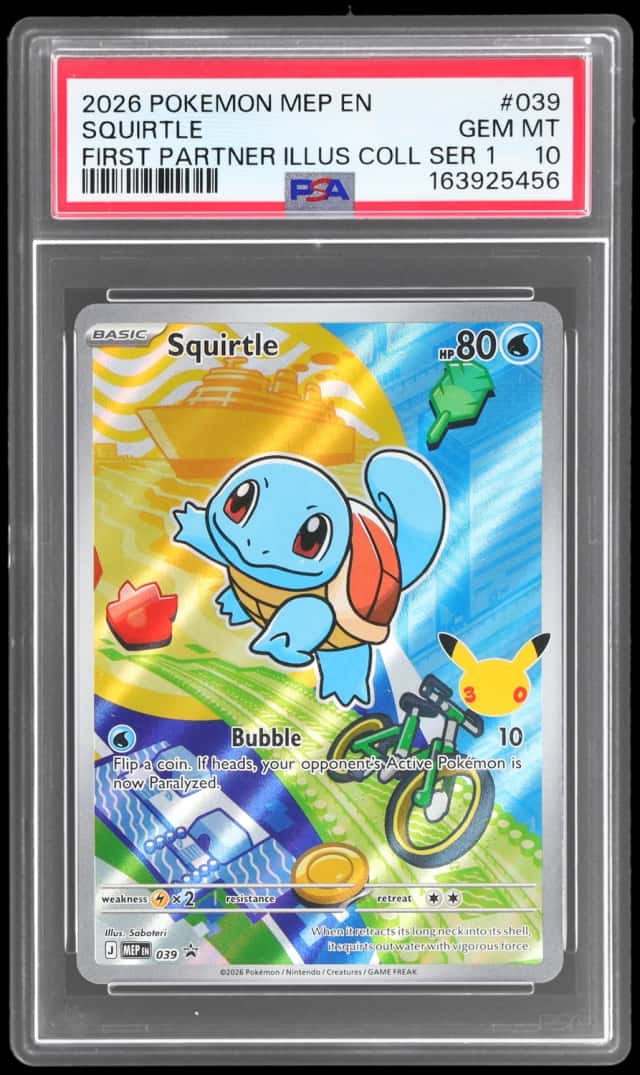 2026 Pokemon Mega Evolution Black Star Promo First Partner Illustration Collection Squirtle #039