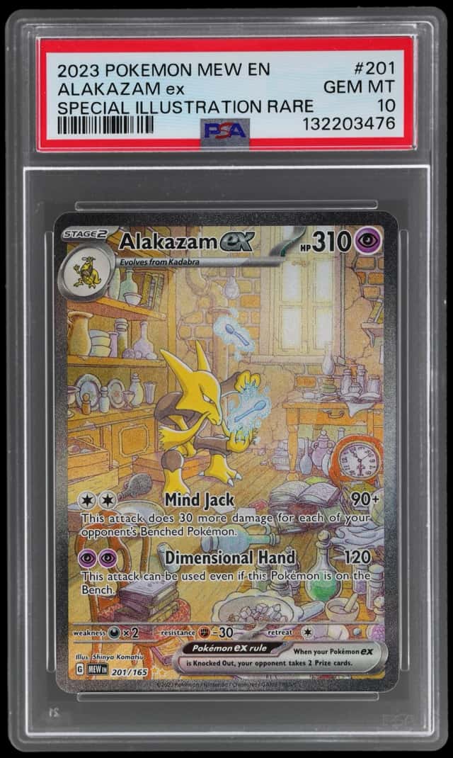 2023 Pokemon Scarlet and Violet 151 Special Illustration Rare Alakazam Ex #201
