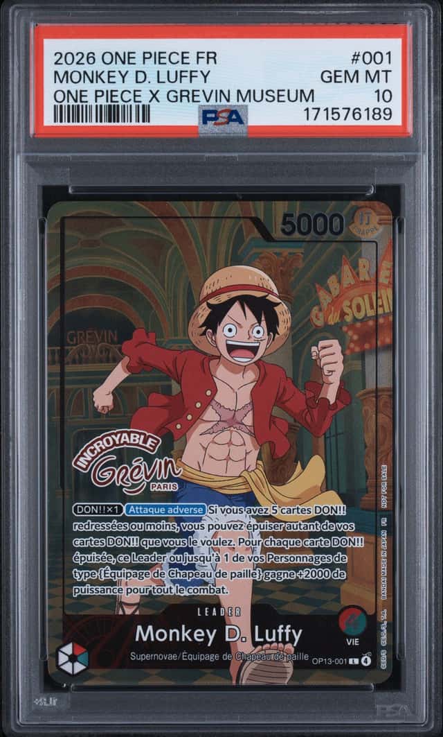 2026 One Piece Card Game Promo French One Piece × Grevin Museum Monkey D. Luffy #OP13-001
