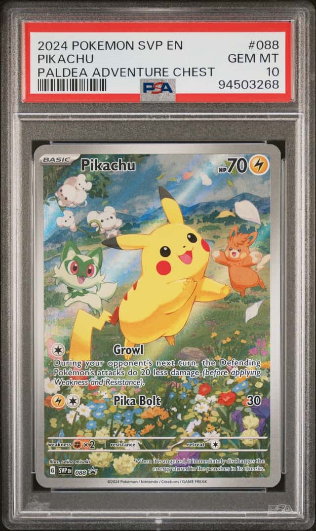 2024 Pokemon Scarlet and Violet Black Star Promo Paldea Adventure Chest Pikachu #088