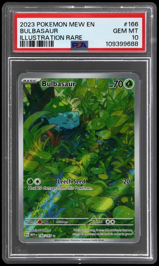 2023 Pokemon Scarlet and Violet 151 Illustration Rare Bulbasaur #166