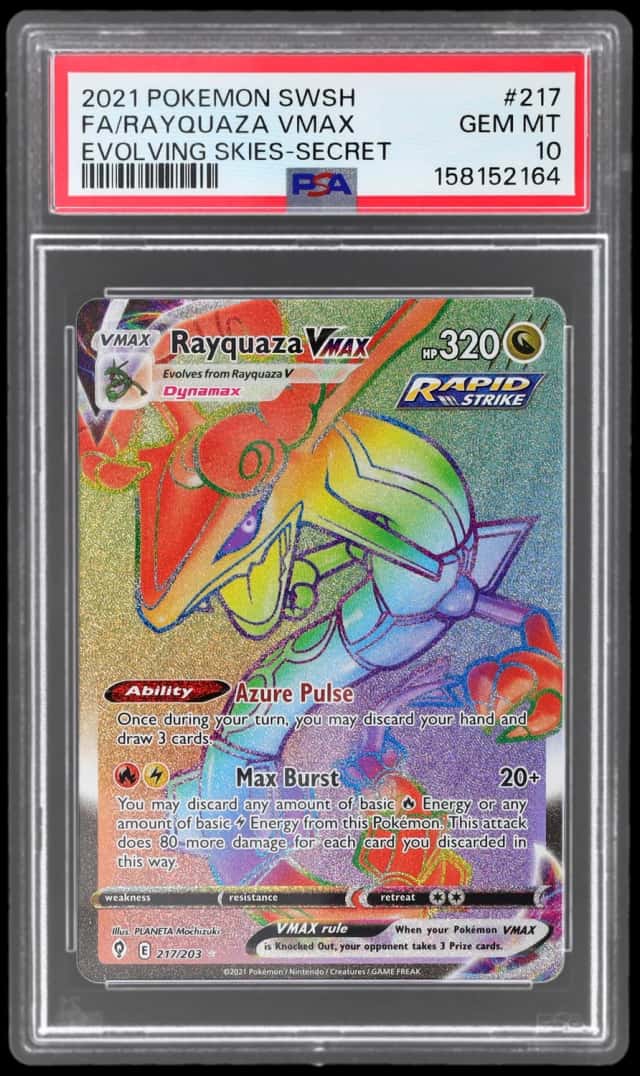 2021 Pokemon Sword and Shield Evolving Skies Secret Rare Rayquaza Vmax #217