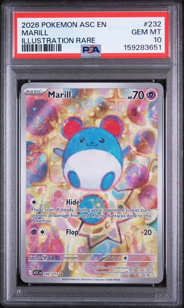2026 Pokemon Marill Illustration Rare #232/217 PSA 10 GEM MINT (51)