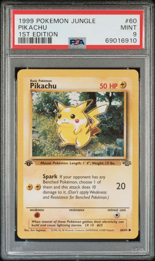 Pokemon Pikachu Jungle 60/64 1st Edition PSA 9 Mint