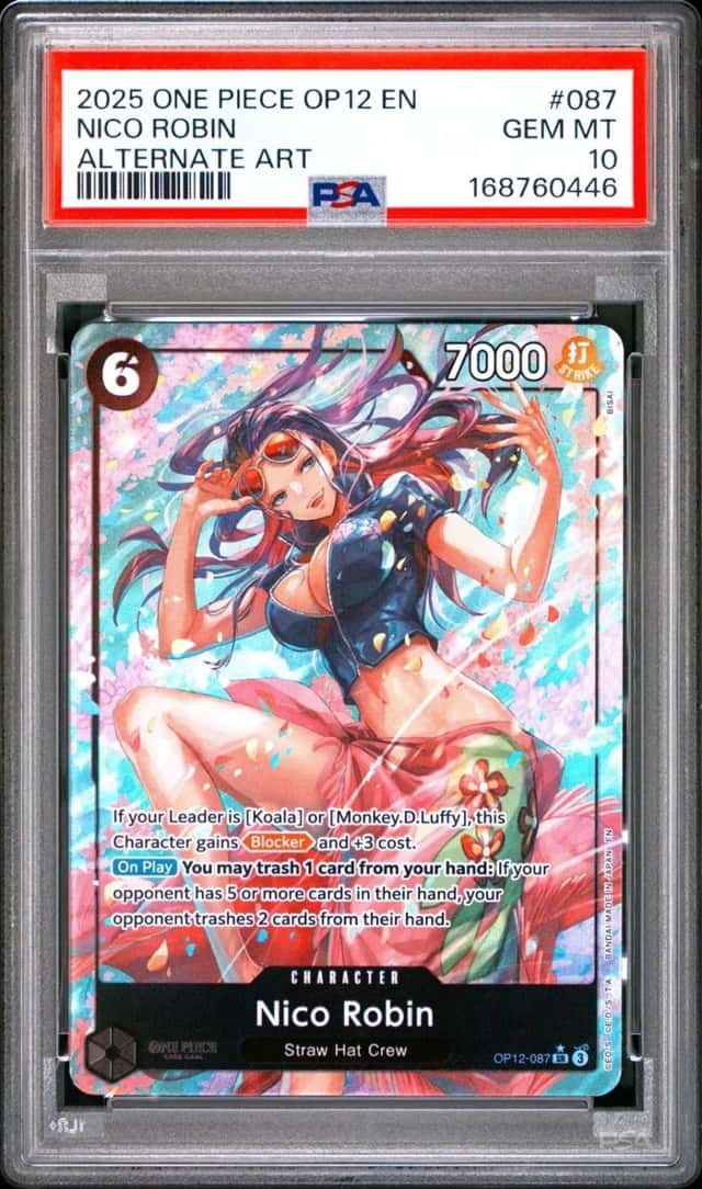 One Piece Nico Robin Alternate Art OP12-087 PSA 10 Gem Mint