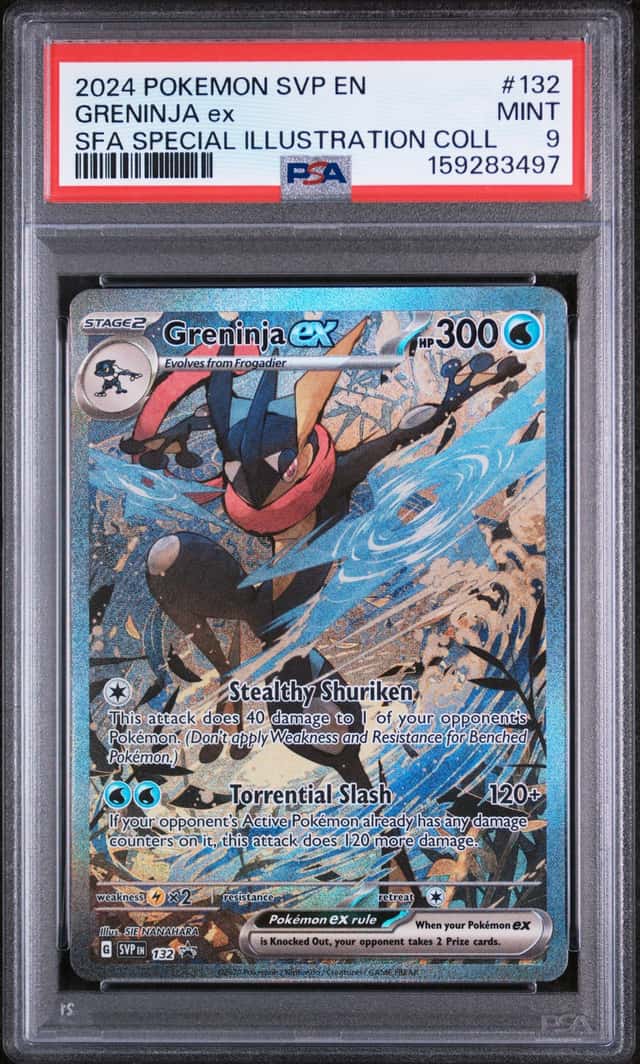 2024 Pokemon SV Black Star Promos Greninja ex #132 PSA 9
