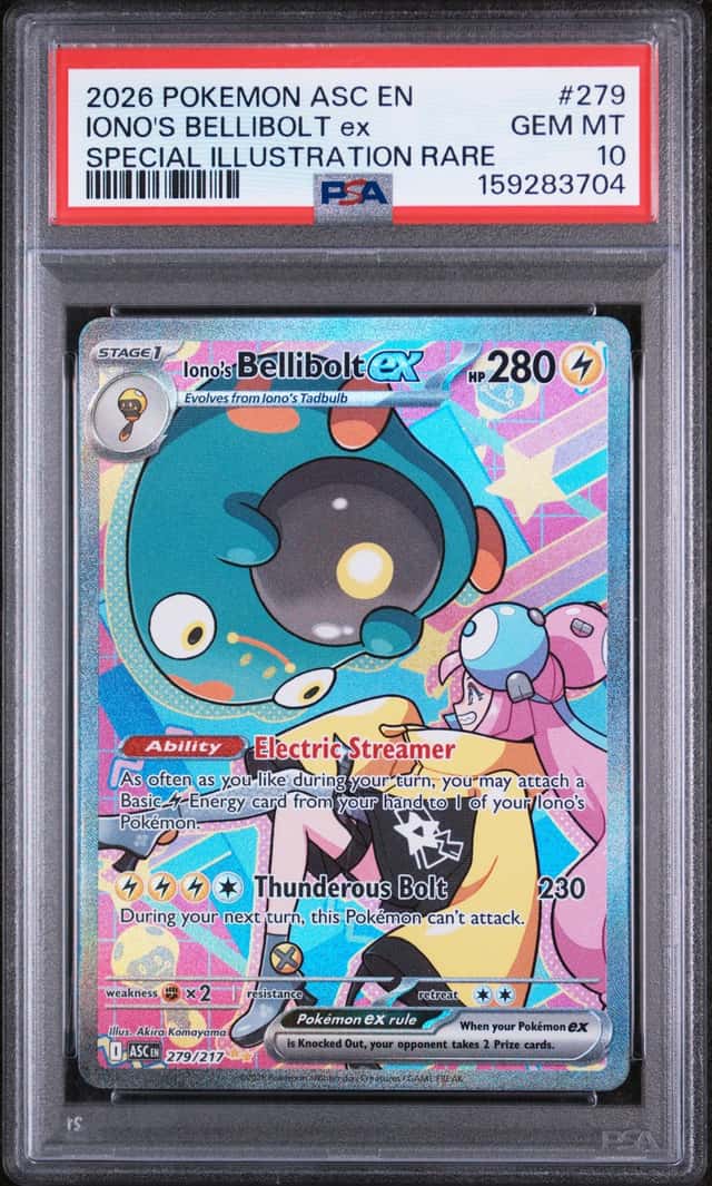 2026 Pokemon Iono's Bellibolt ex Special Illustration Rare #279/217 PSA 10